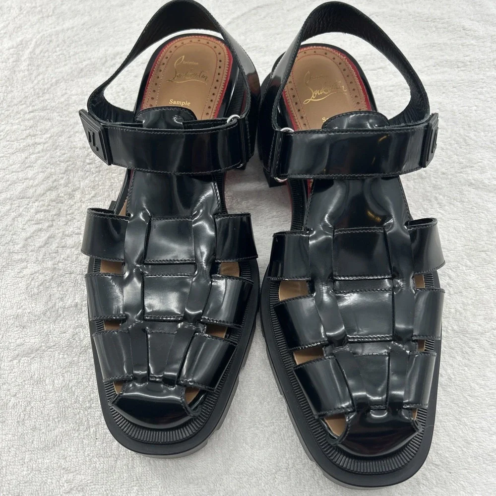 Christian Louboutin RARE Sample Chunky Lug Sole Sandals – Red Bottom Men 10.5-11